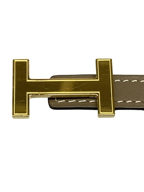 Hermes Belt 70 Focus Mini Etoupe Cles Gold Reversible main image 6